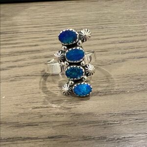 Australian Opal Sterling Silver Ring
